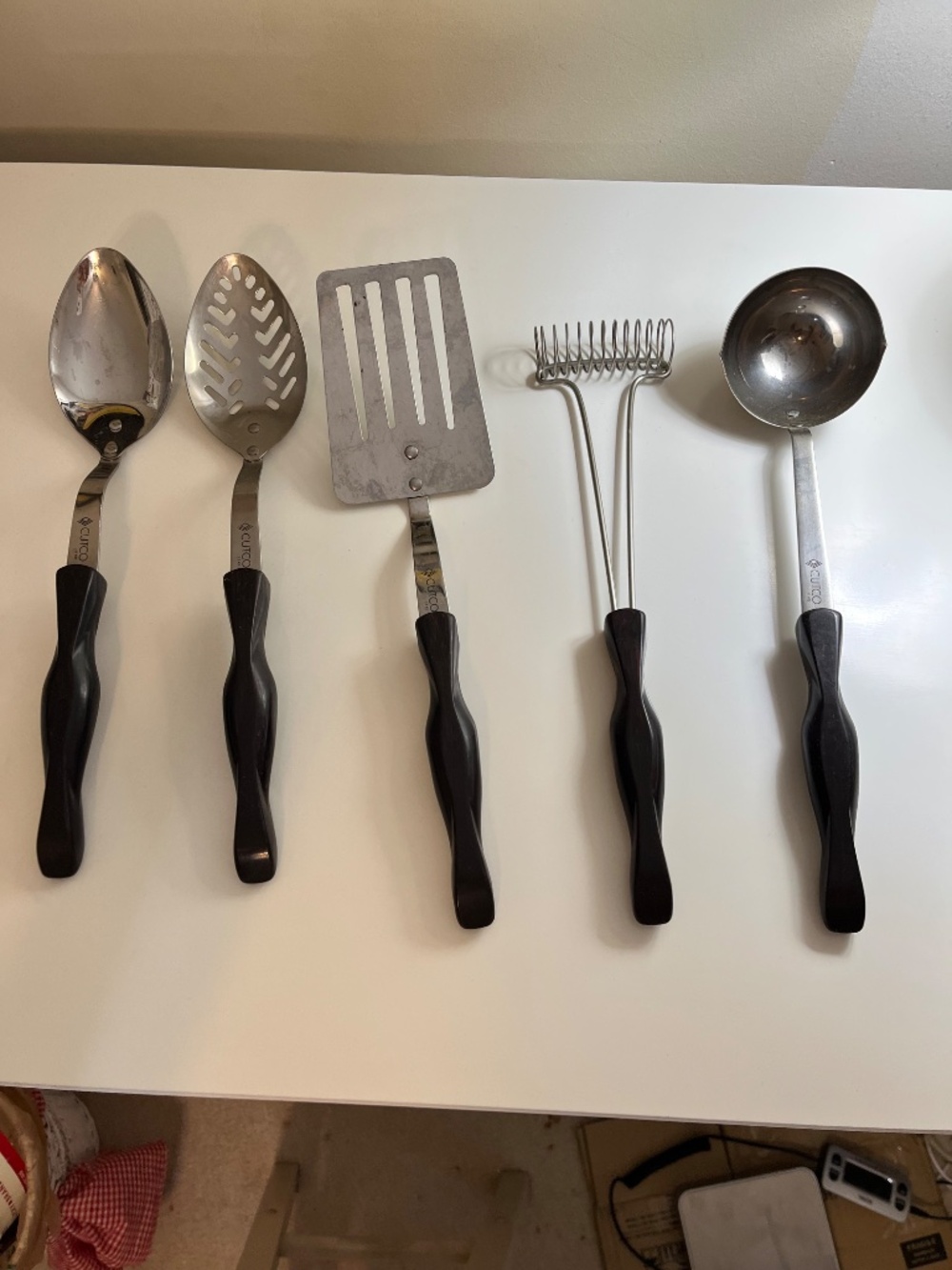 Cutco Kitchen Utensil Set USA Made β Ladle, Slotted Spoon, Turner - Picture 3 of 7